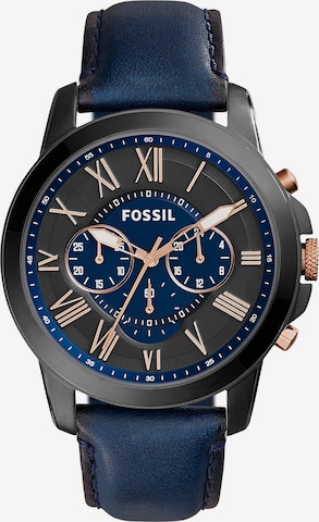 FOSSIL Analog Watch 'GRANT, FS4835' in Blue: front