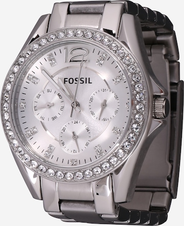 FOSSIL Analogové hodinky 'RILEY' – stříbrná: přední strana