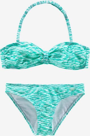 VENICE BEACH Bandeau Bikini in Blue: front