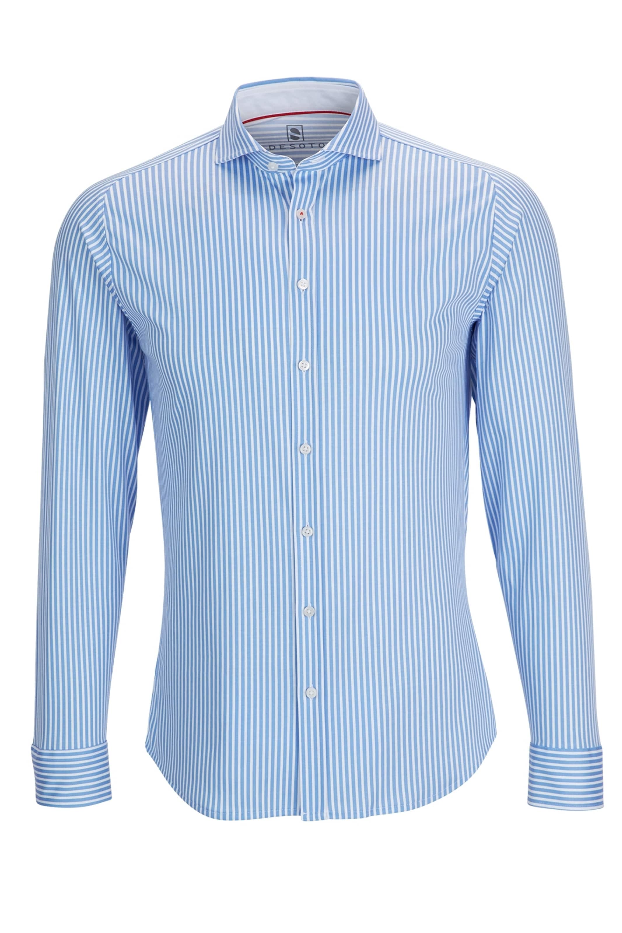 Coupe slim Chemise business DESOTO en bleu : devant