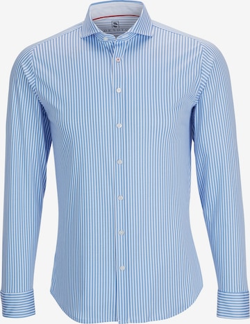 Coupe slim Chemise business DESOTO en bleu : devant