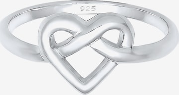 ELLI Ring 'Herz' in Zilver: voorkant
