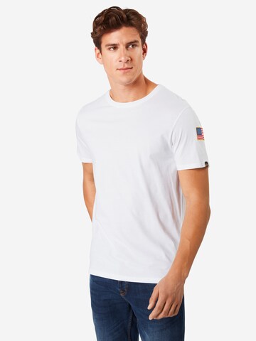 ALPHA INDUSTRIES Shirt 'Nasa' in White: front