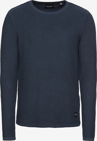 Only & Sons Sweter 'DAN' w kolorze niebieski: przód