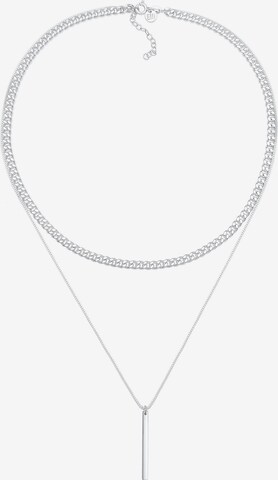 ELLI PREMIUM Ketting 'Geo' in Zilver: voorkant