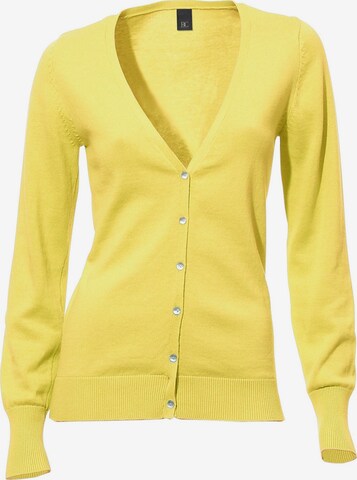 Cardigan heine en jaune : devant