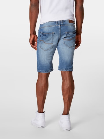 INDICODE JEANS Regular Shorts 'Kaden Holes' in Blau: zadná strana