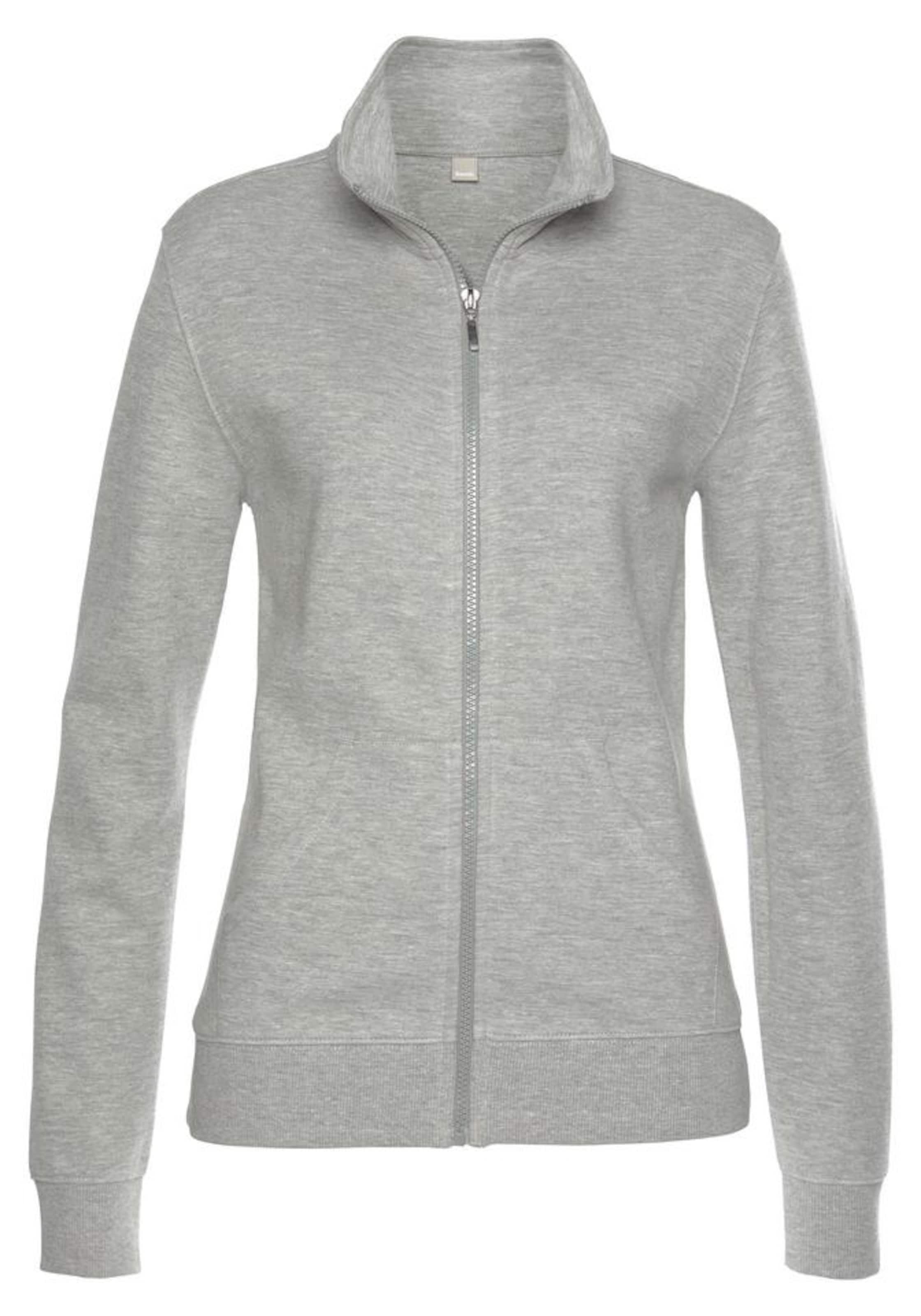 BENCH Bench. Sweatjacke in Grau: Vorderseite