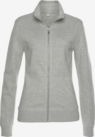 BENCH Zip-Up Hoodie in Grey: front