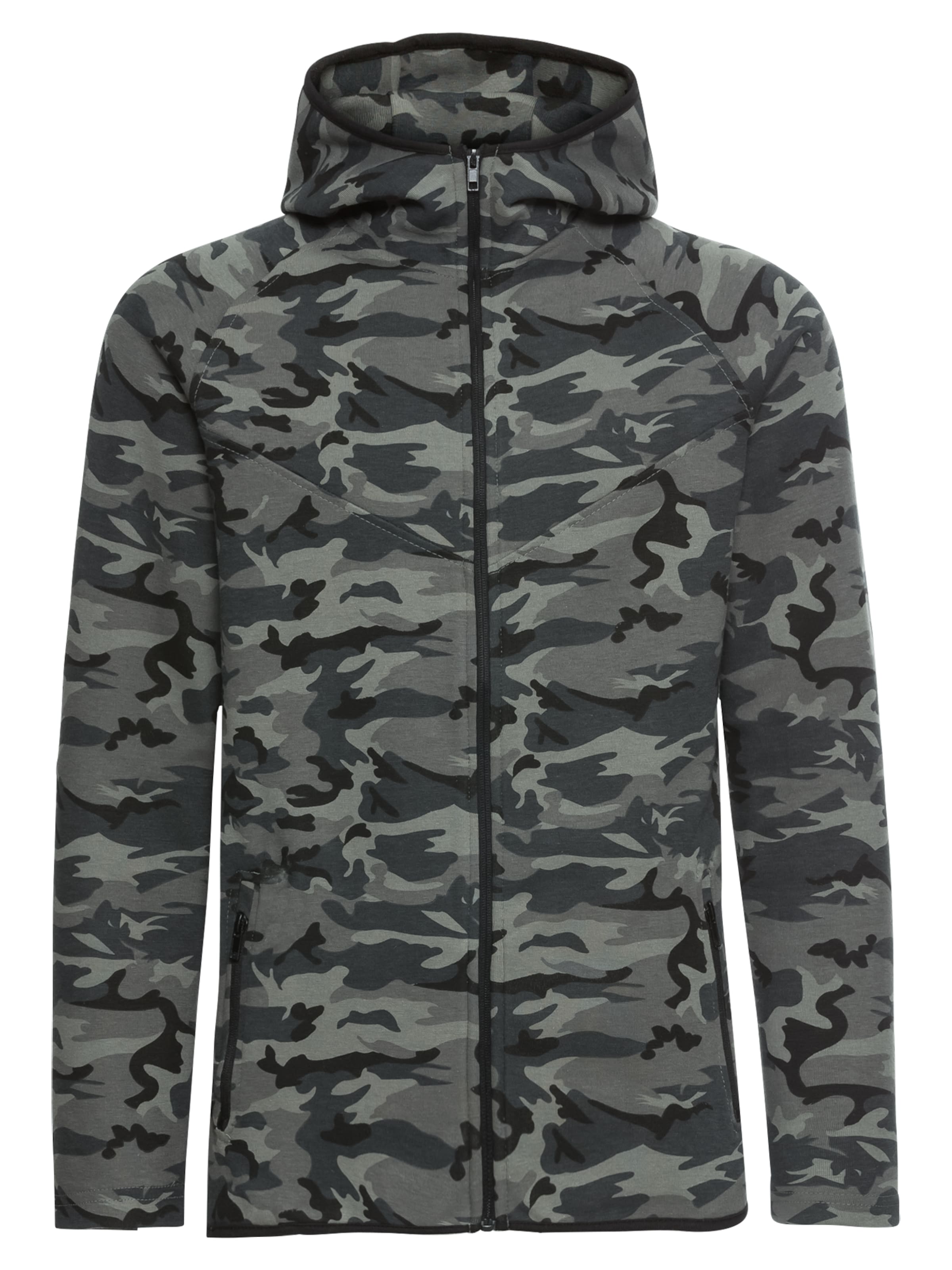 Urban Classics Sweatvest in Grijs: voorkant