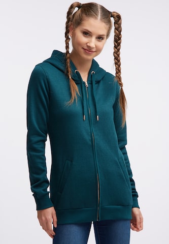 MYMO Zip-Up Hoodie in Green: front