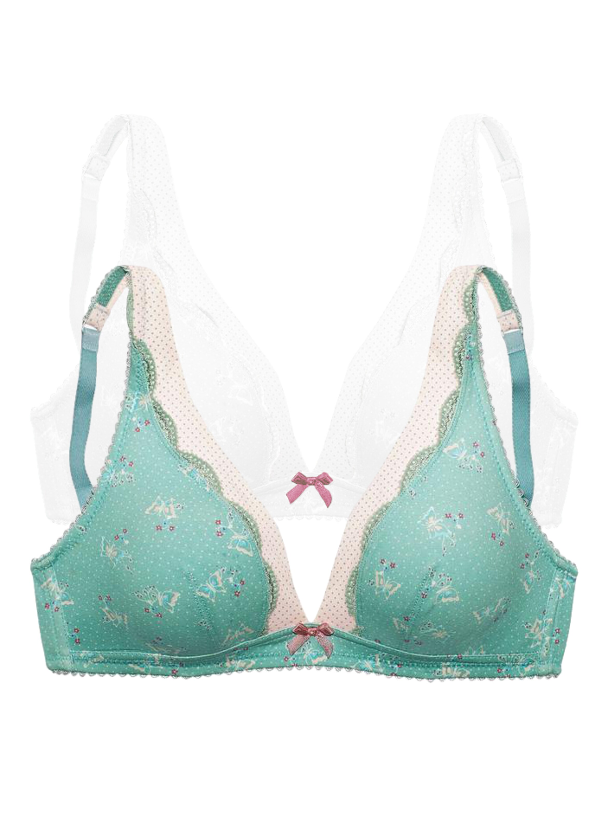 PETITE FLEUR - Bralette BH ohne Bügel in türkis