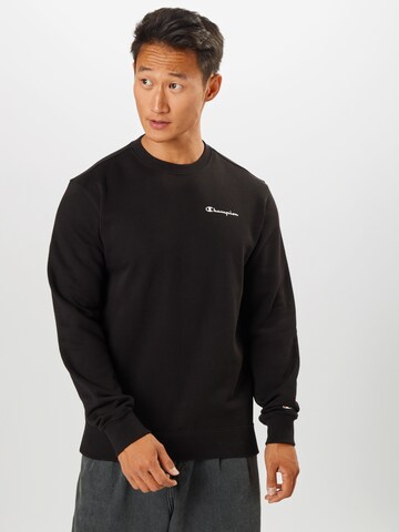 Coupe regular Sweat-shirt 'Legacy' Champion Authentic Athletic Apparel en noir : devant