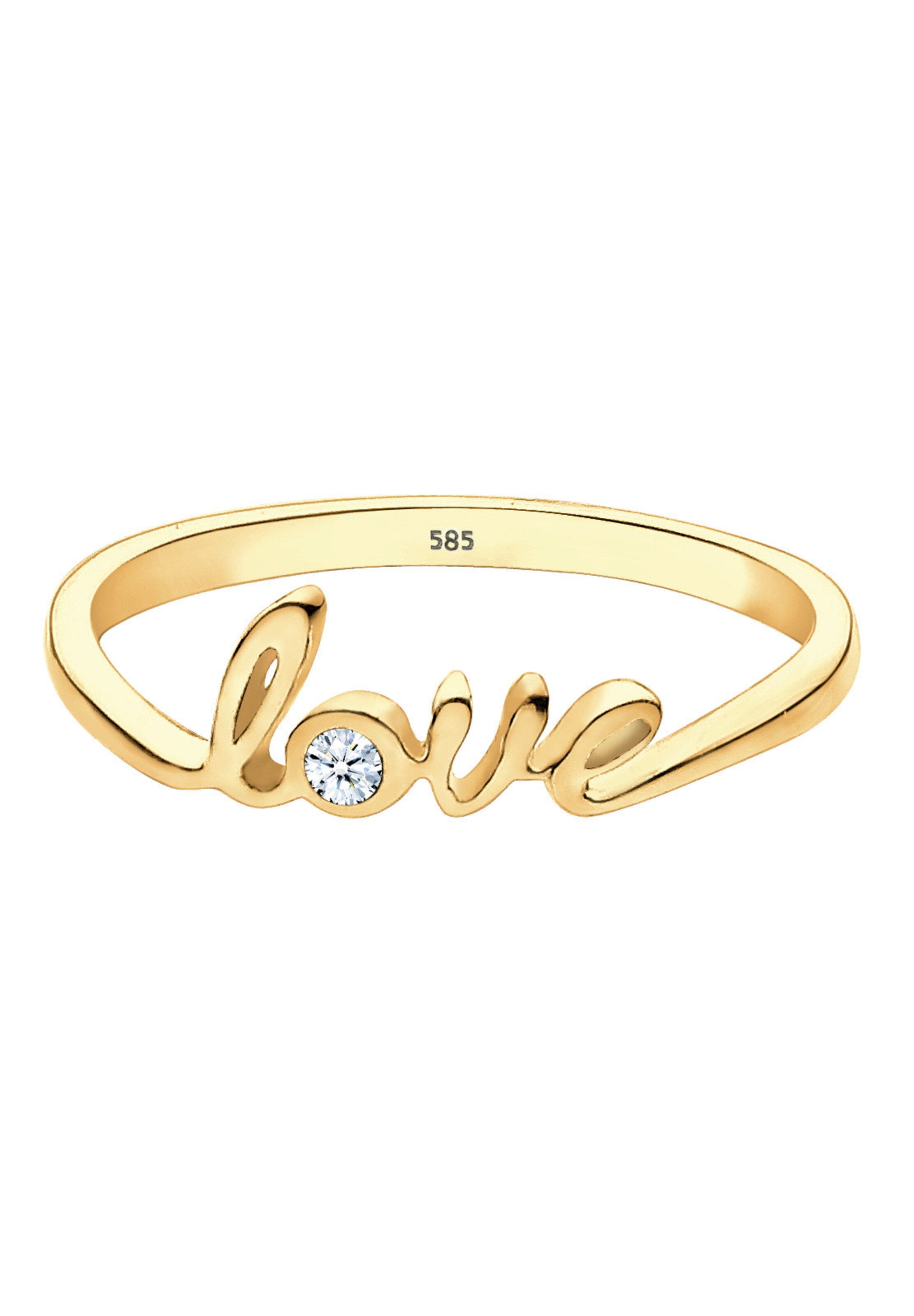 Elli DIAMONDS Ring 'Love' in Goud