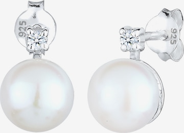 Elli DIAMONDS Earrings 'Kristall' in White: front
