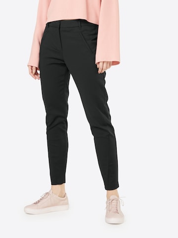 VERO MODA Tapered Trousers 'VICTORIA' in Black: front