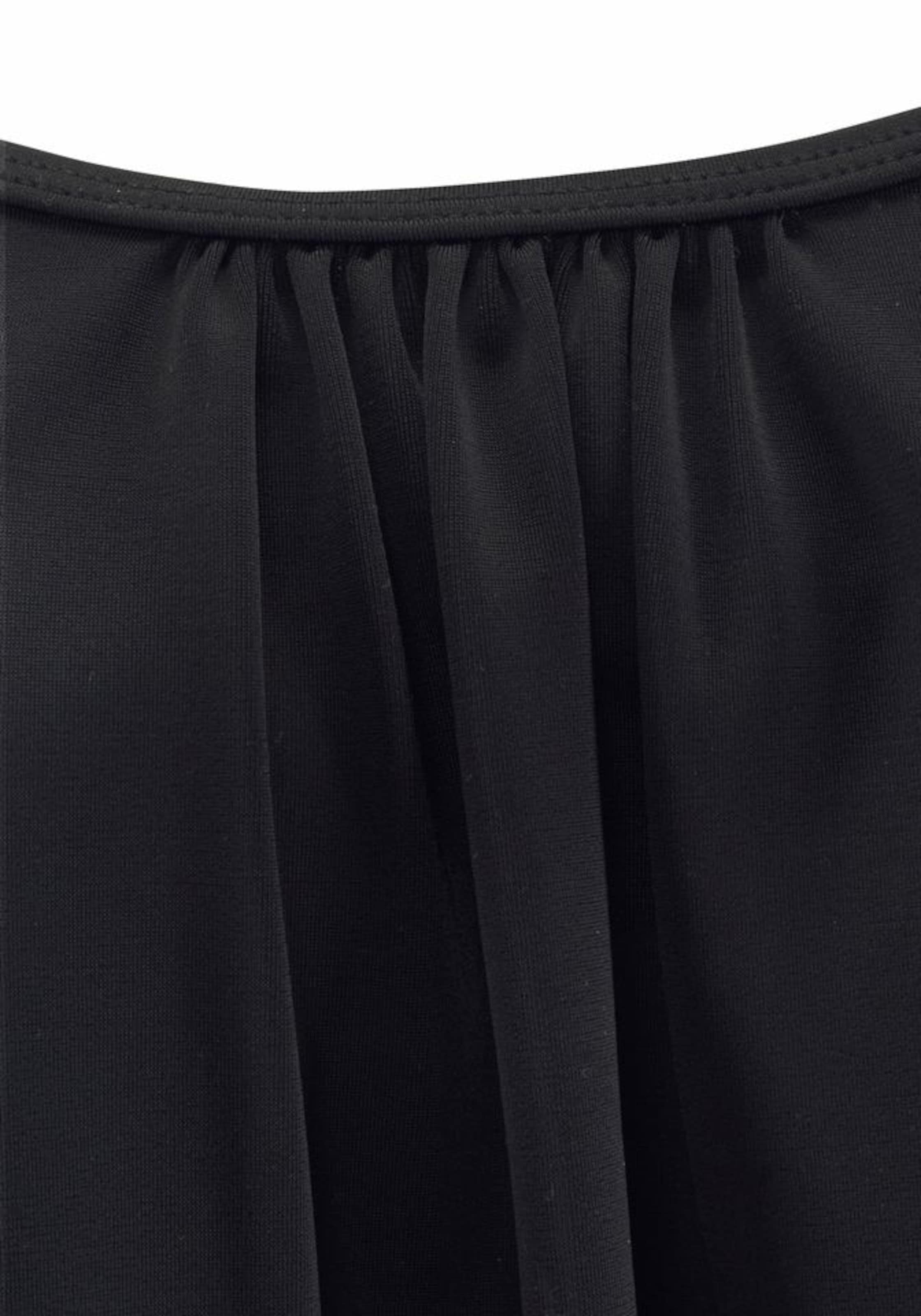 LASCANA T-shirt сутиен Горнище на бански танкини 'Kati' в черно