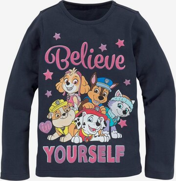 PAW Patrol Shirt 'BELIEVE YOURSELF' in Blau: predná strana