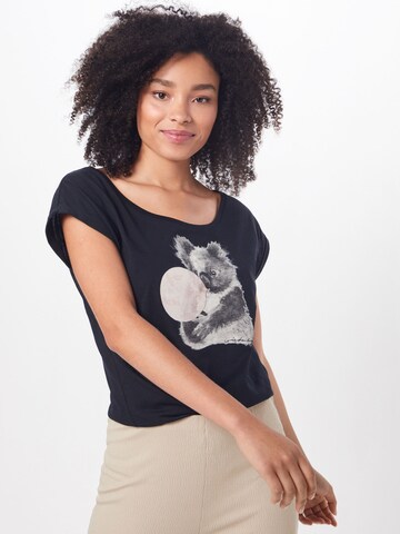 Iriedaily T-Shirt 'Koala Bubble Tee' in Schwarz: predná strana