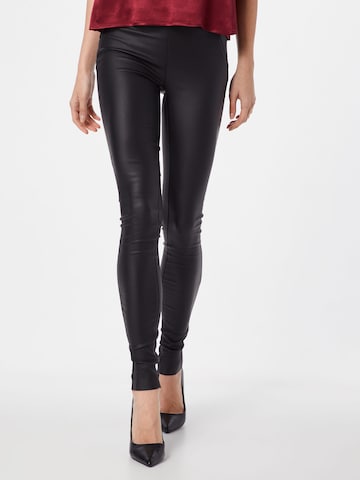 OBJECT Skinny Leggings 'Belle' in Zwart: voorkant