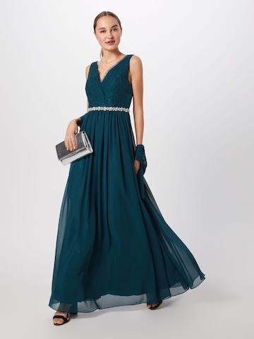 mascara - Vestido de noche 'LACE SHOULDER' en verde