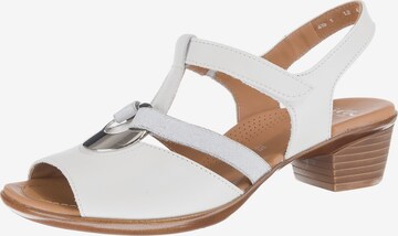 ARA Strap Sandals 'Lugano' in White: front