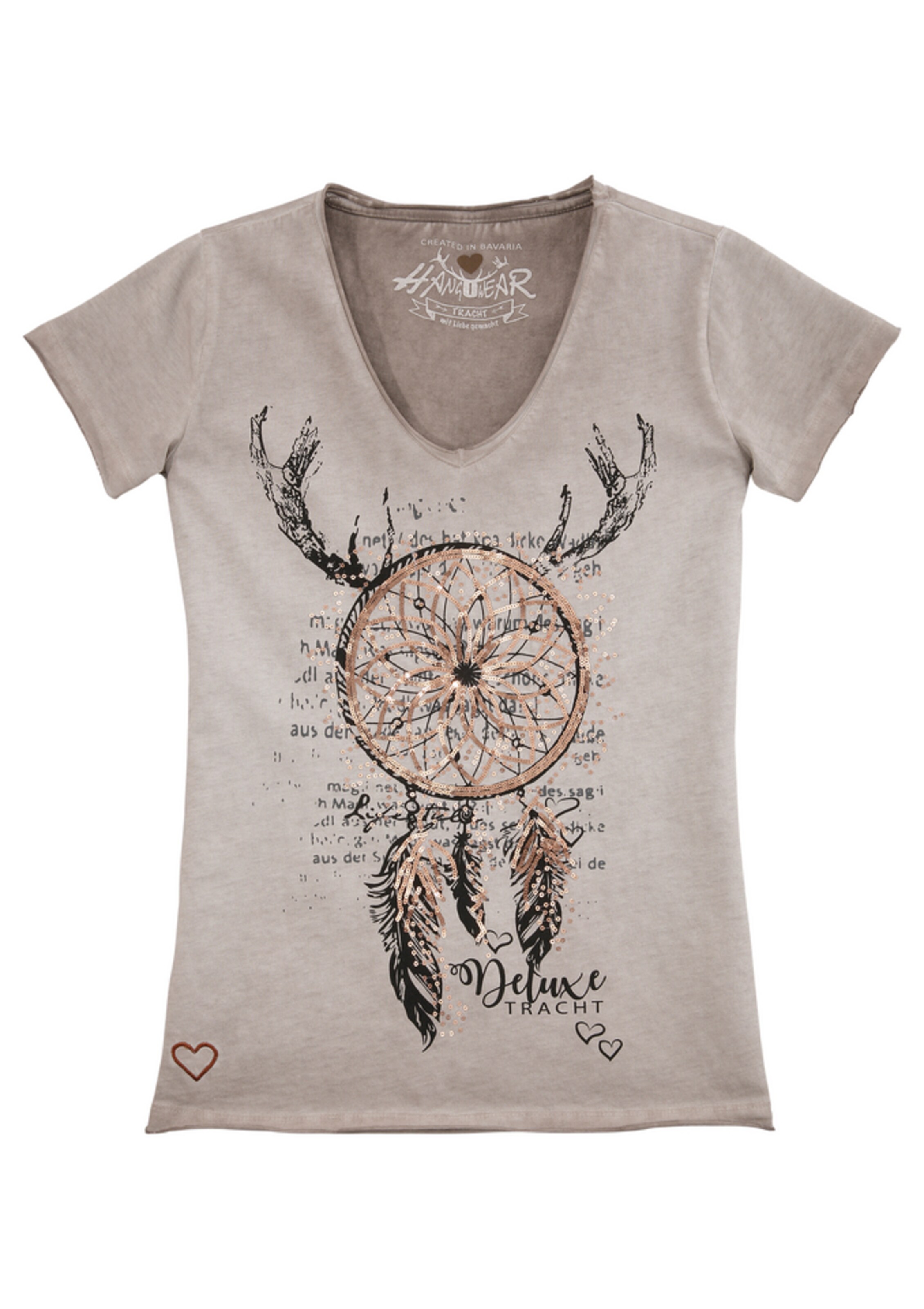 HANGOWEAR - Trachtenshirt in taupe