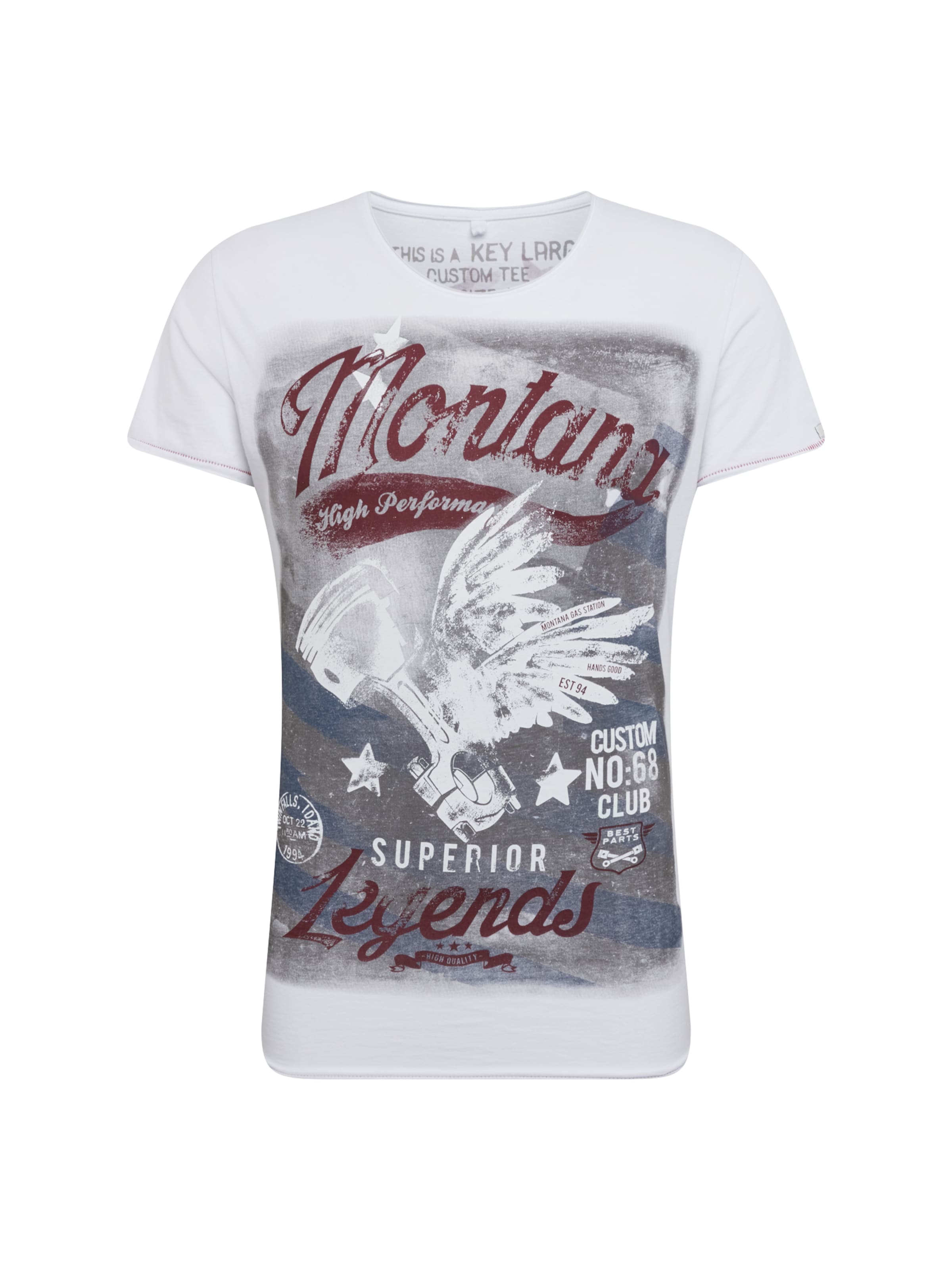 Abbigliamento Maglie e T-shirt Key Largo Maglietta MT MONTANA round in Bianco 