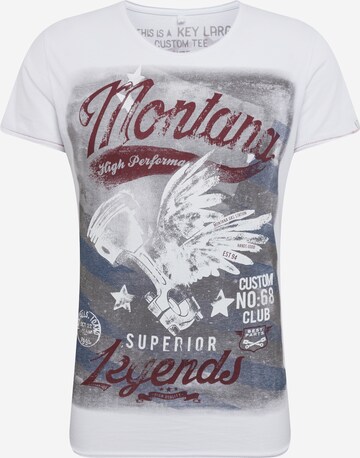 T-Shirt 'MONTANA' Key Largo en blanc : devant