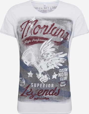 Key Largo T-shirt 'MONTANA' i vit: framsida