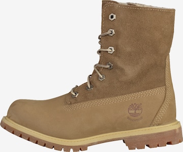 TIMBERLAND Lace-Up Ankle Boots 'Authentics' in Beige