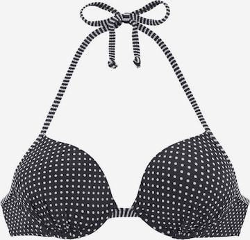 s.Oliver - Push-up Top de bikini 'Avni' en negro: frente