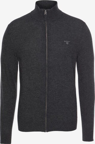 GANT Knit Cardigan in Grey: front