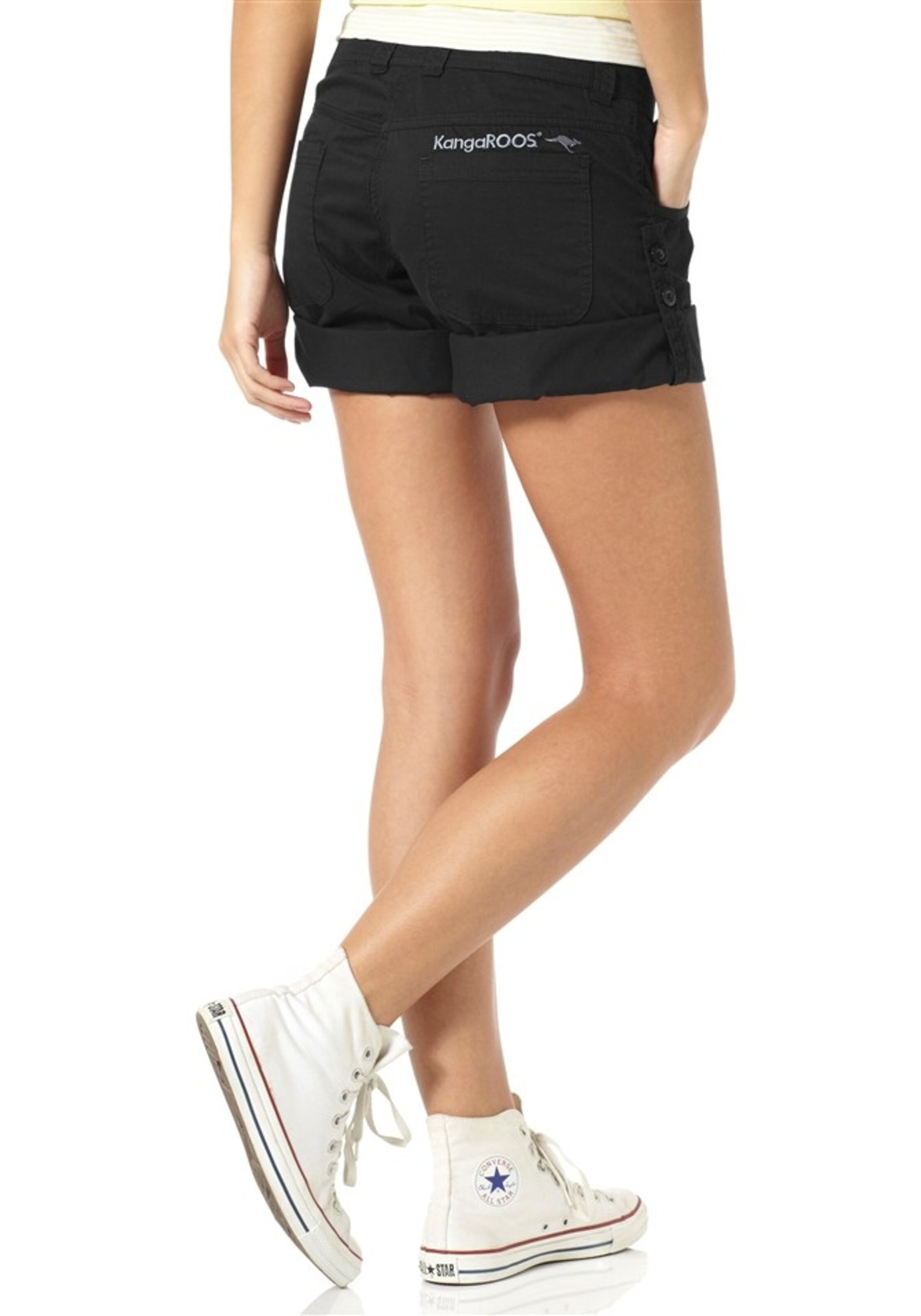 KangaROOS Regular Shorts in Schwarz