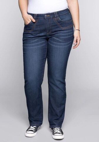 SHEEGO Bootcut Jeans 'Lana' in Blau: predná strana