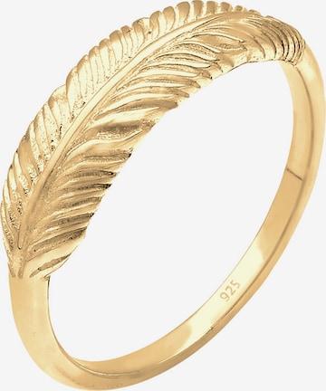 ELLI Ring 'Feder' in Gold: front