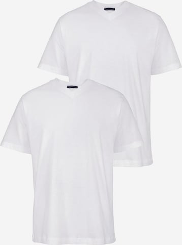 Maglietta intima di SCHIESSER in bianco: frontale