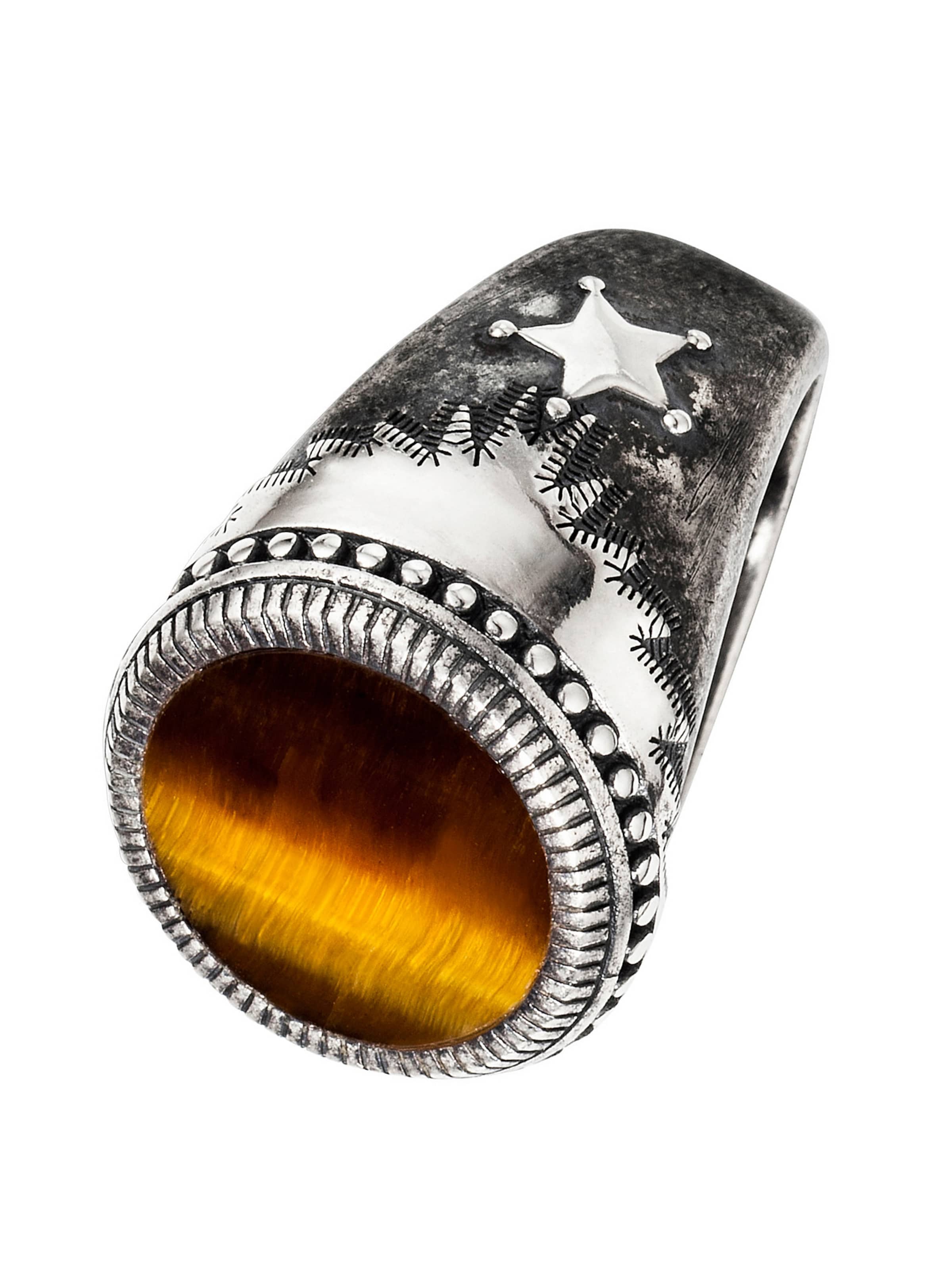 Bague caï en argent : devant