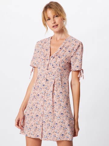 Boohoo - Vestido de verão 'FLORAL' em rosa: frente