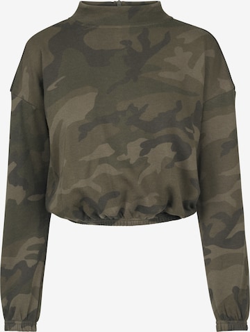 Urban Classics Sweatshirt in Groen: voorkant