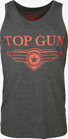 TOP GUN Tank Top ' Truck ' in Grau: predná strana