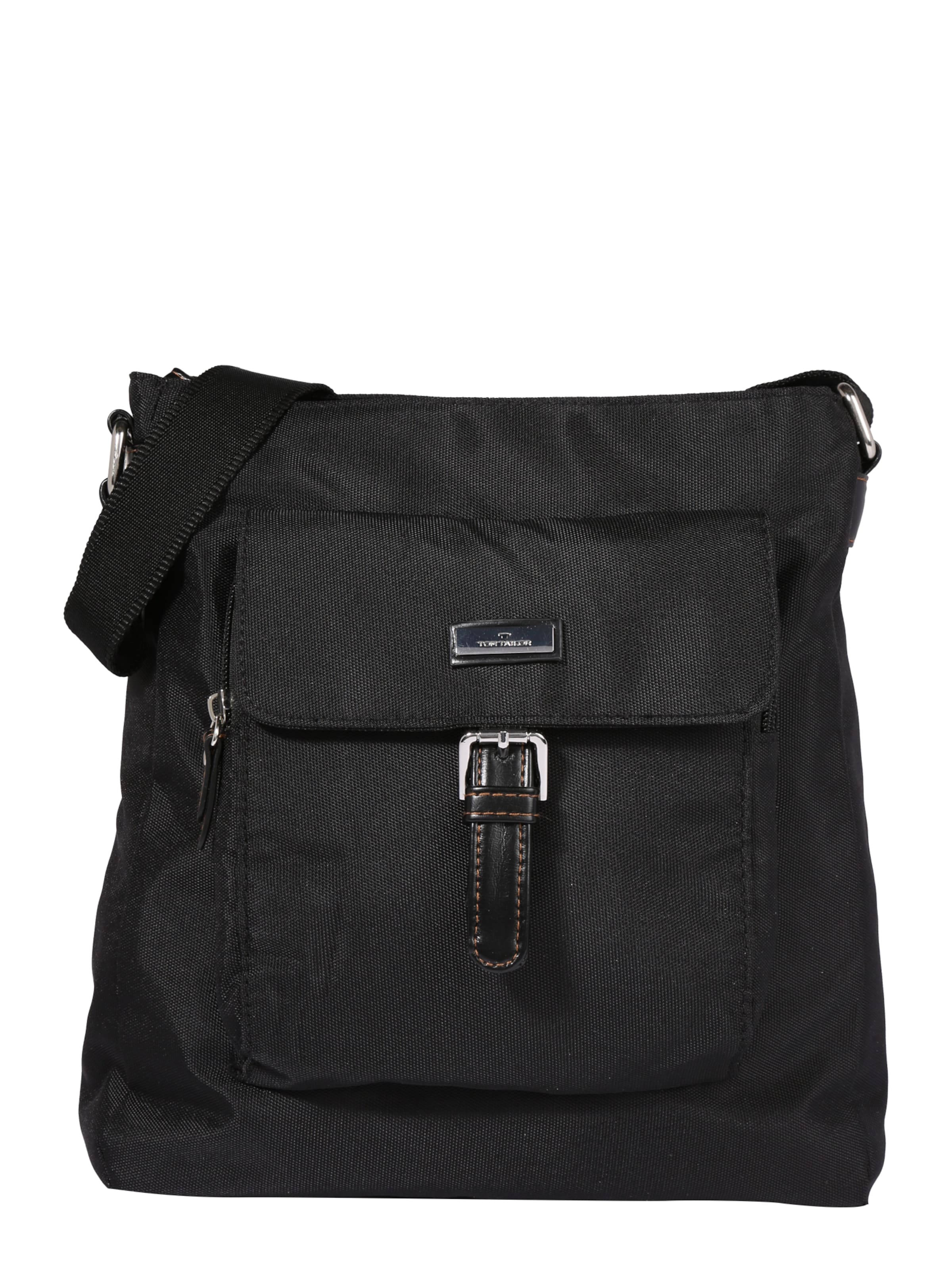 TOM TAILOR Schoudertas 'Rina' in Zwart: voorkant