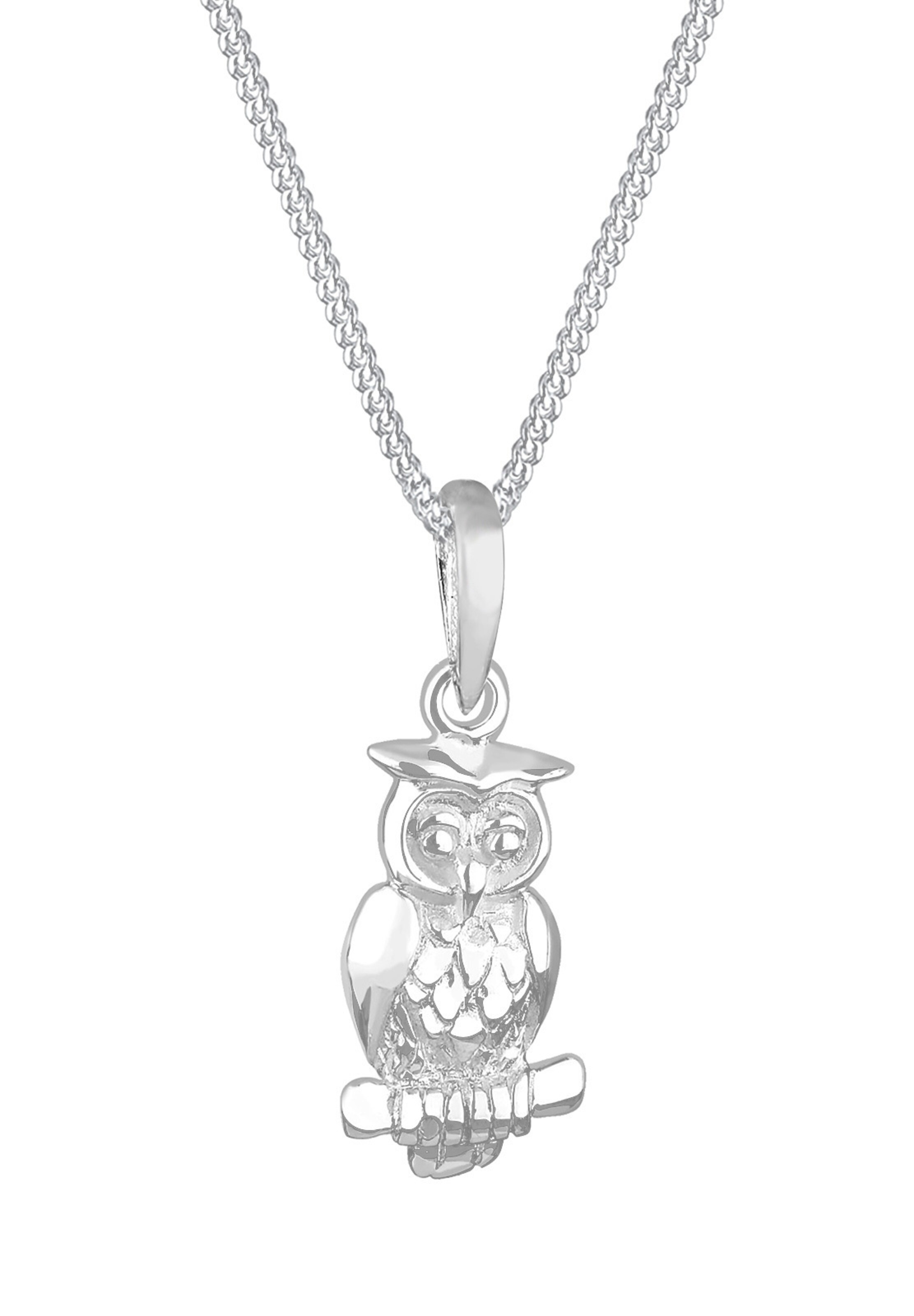 ELLI Necklace 'Eule' in Silver