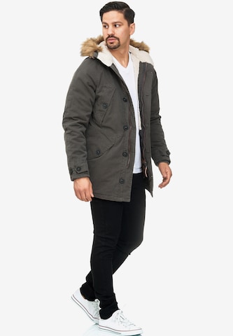 INDICODE JEANS Winter Parka 'Fann' in Grey