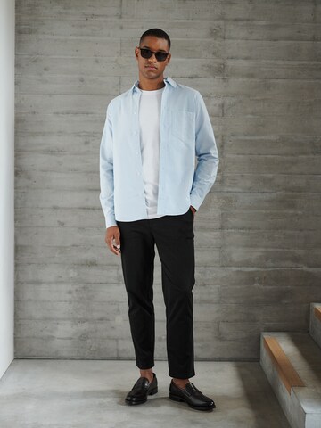 Chic Light Blue & Black Look by DAN FOX APPAREL