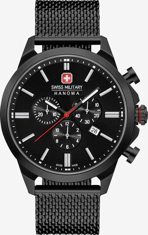 SWISS MILITARY HANOWA Uhr in Schwarz: predná strana