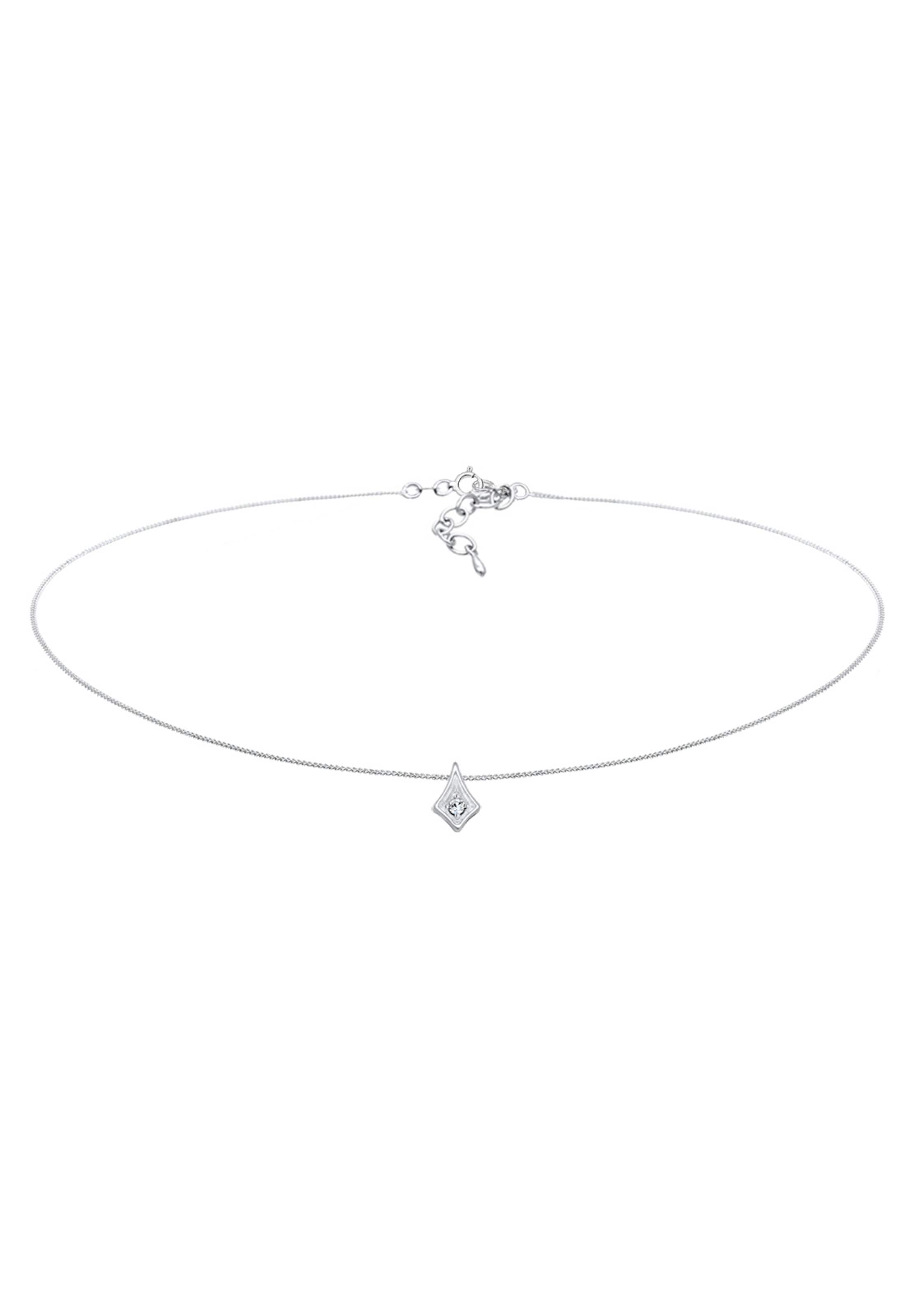 ELLI Necklace 'Kristall' in Silver: front