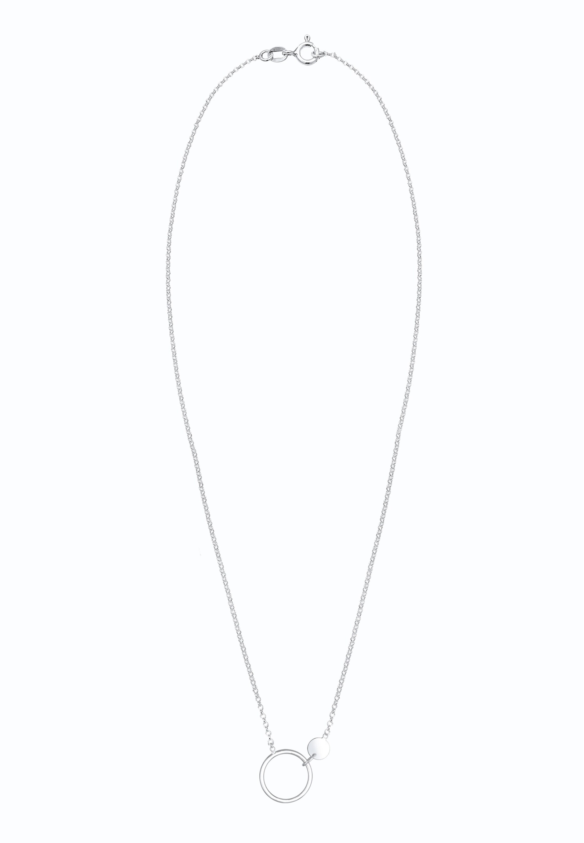 Chaîne 'Geo' ELLI en argent : devant