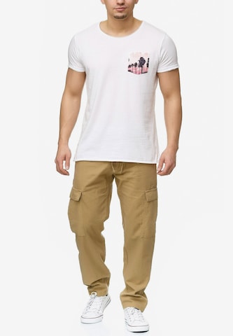 INDICODE JEANS Regular Cargo Pants 'Leonardo' in Beige