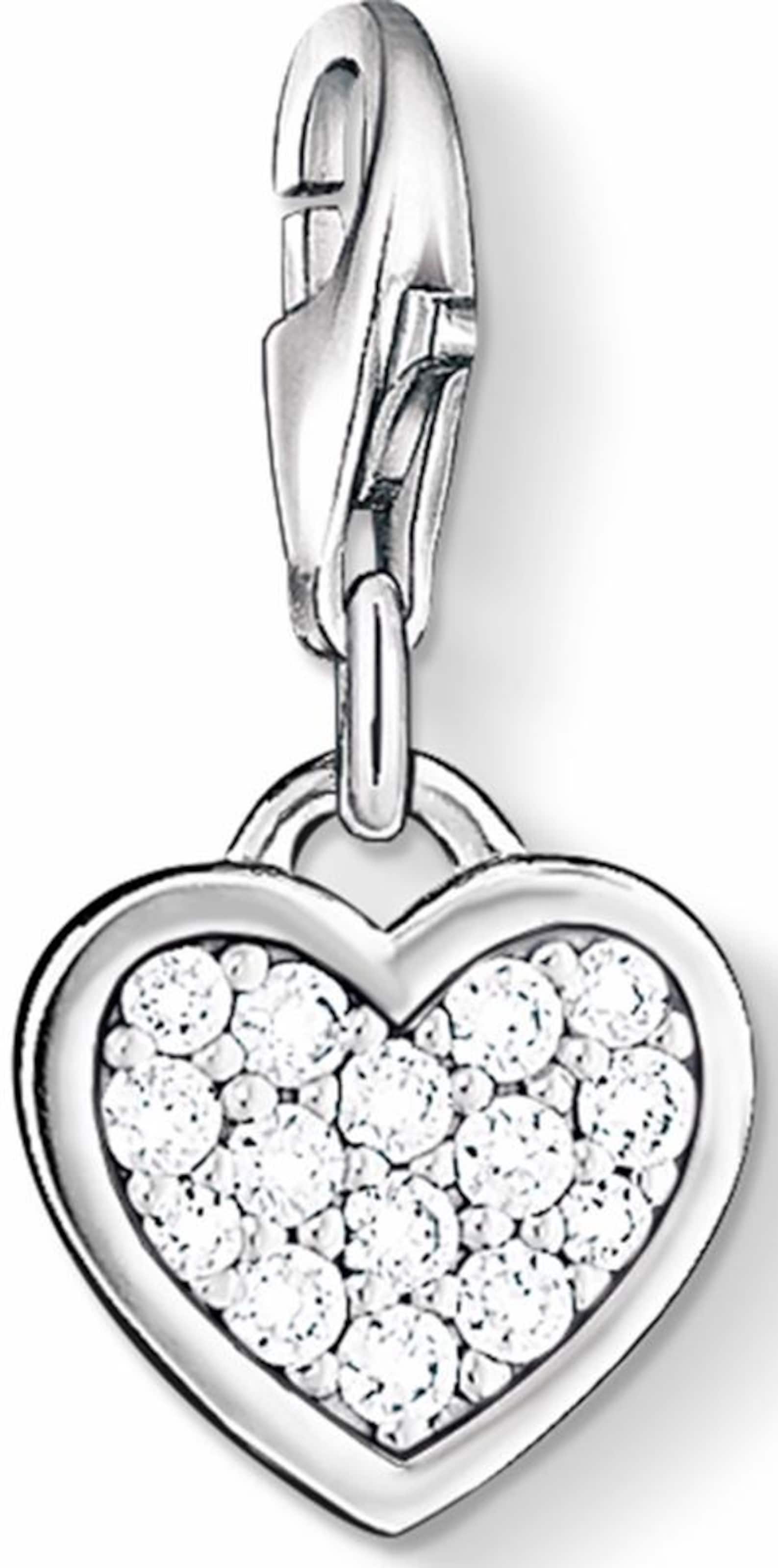 Thomas Sabo Charm-Einhänger 'Herz' in Silber: Vorderseite